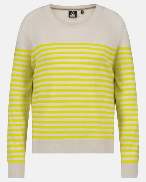 Luxueuze 100% Merino Smerlada Gestreepte Blouse